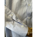 Camicia da uomo blu 100% di cotone